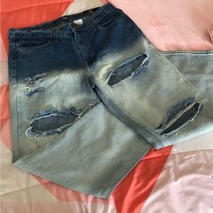 Fashion Nova distressed jeans